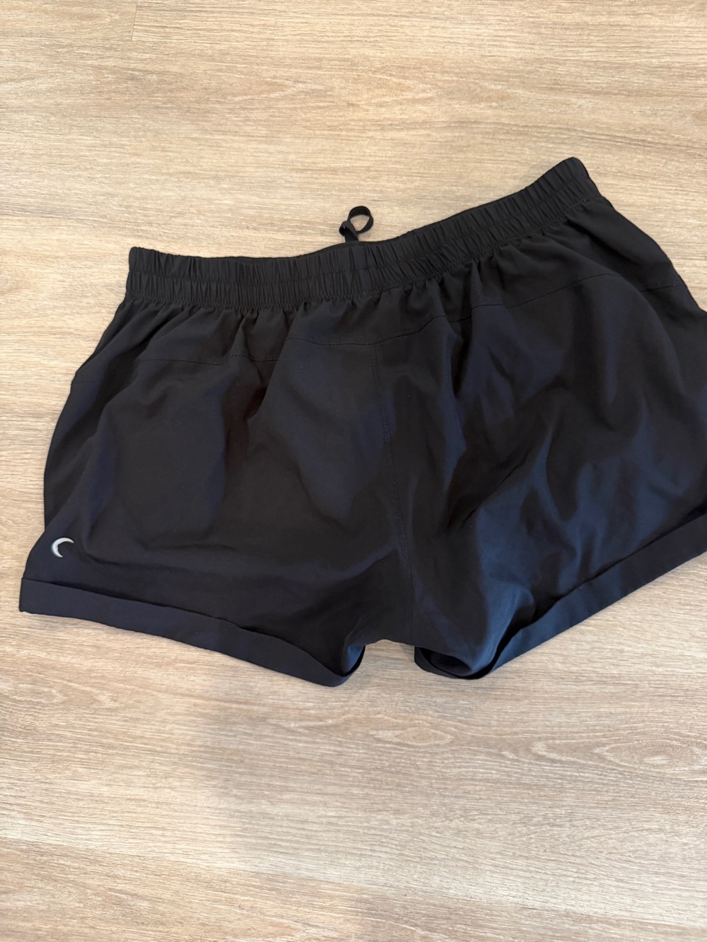 ZYIA Black Women's Athletic Summer Shorts with Elastic Waist